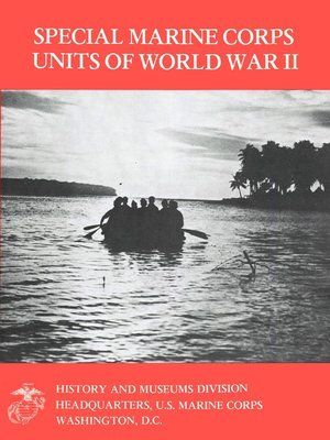 cover image of Special Marine Corps Units of World War II [Illustrated Edition]